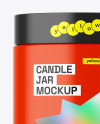 Glossy Candle Jar Mockup