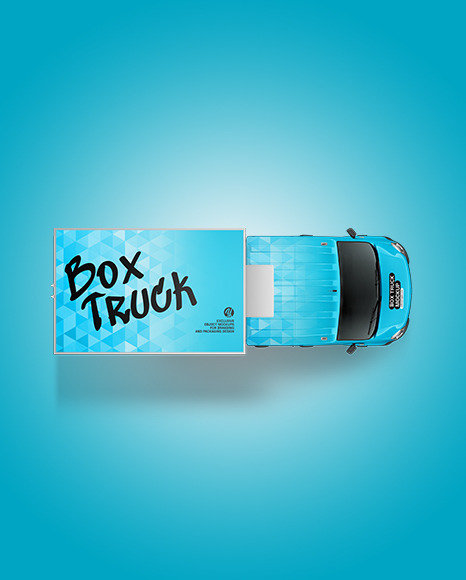 Box Truck Mockup - Top View