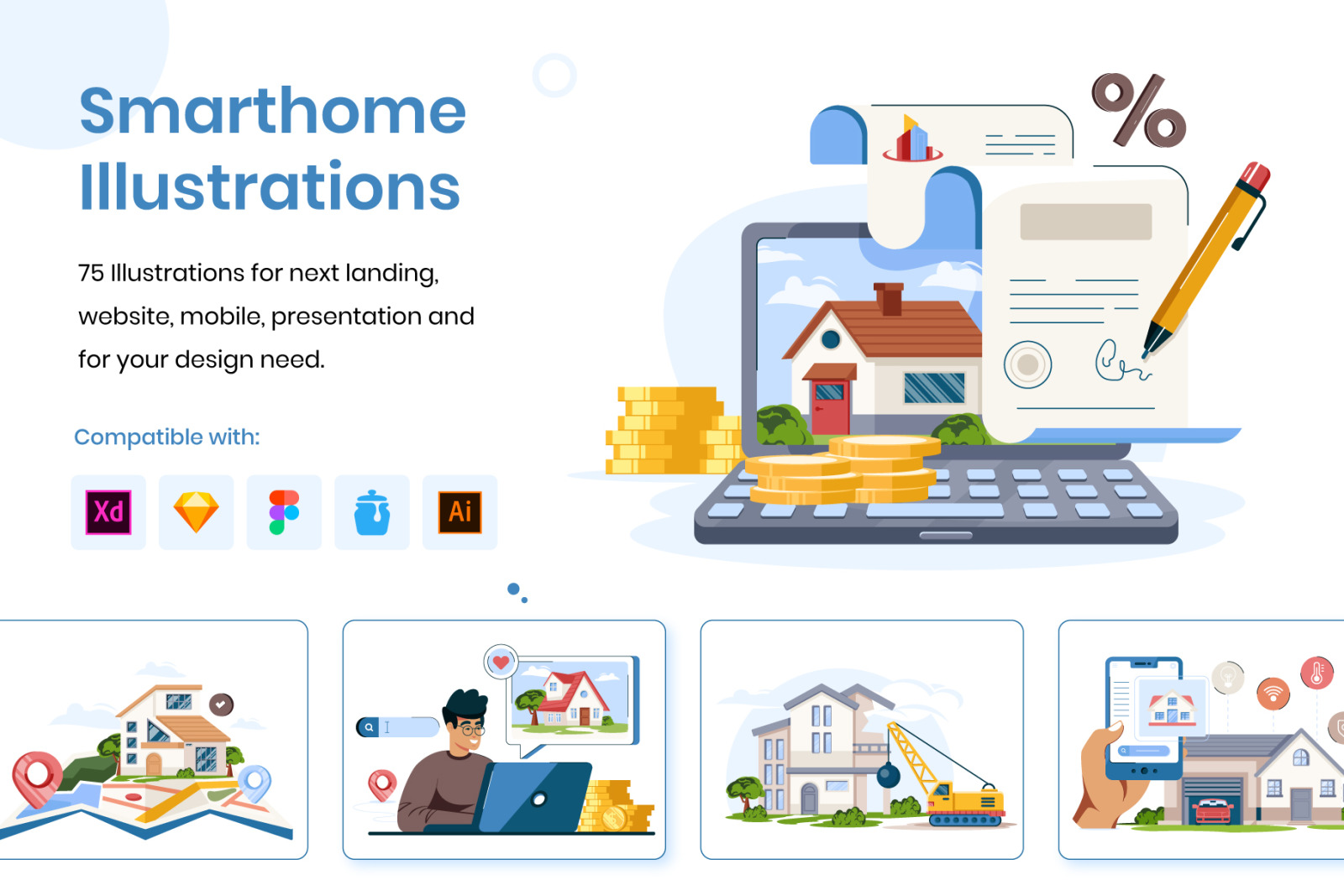 Smart Home Illustrations Smart Home Illustrations