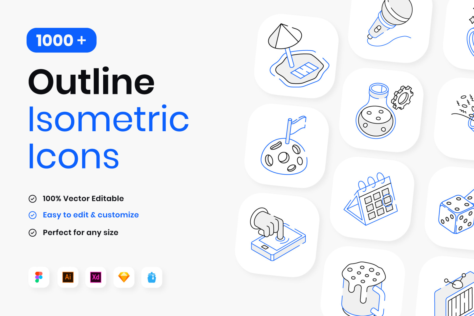 Isometric Outline Icons