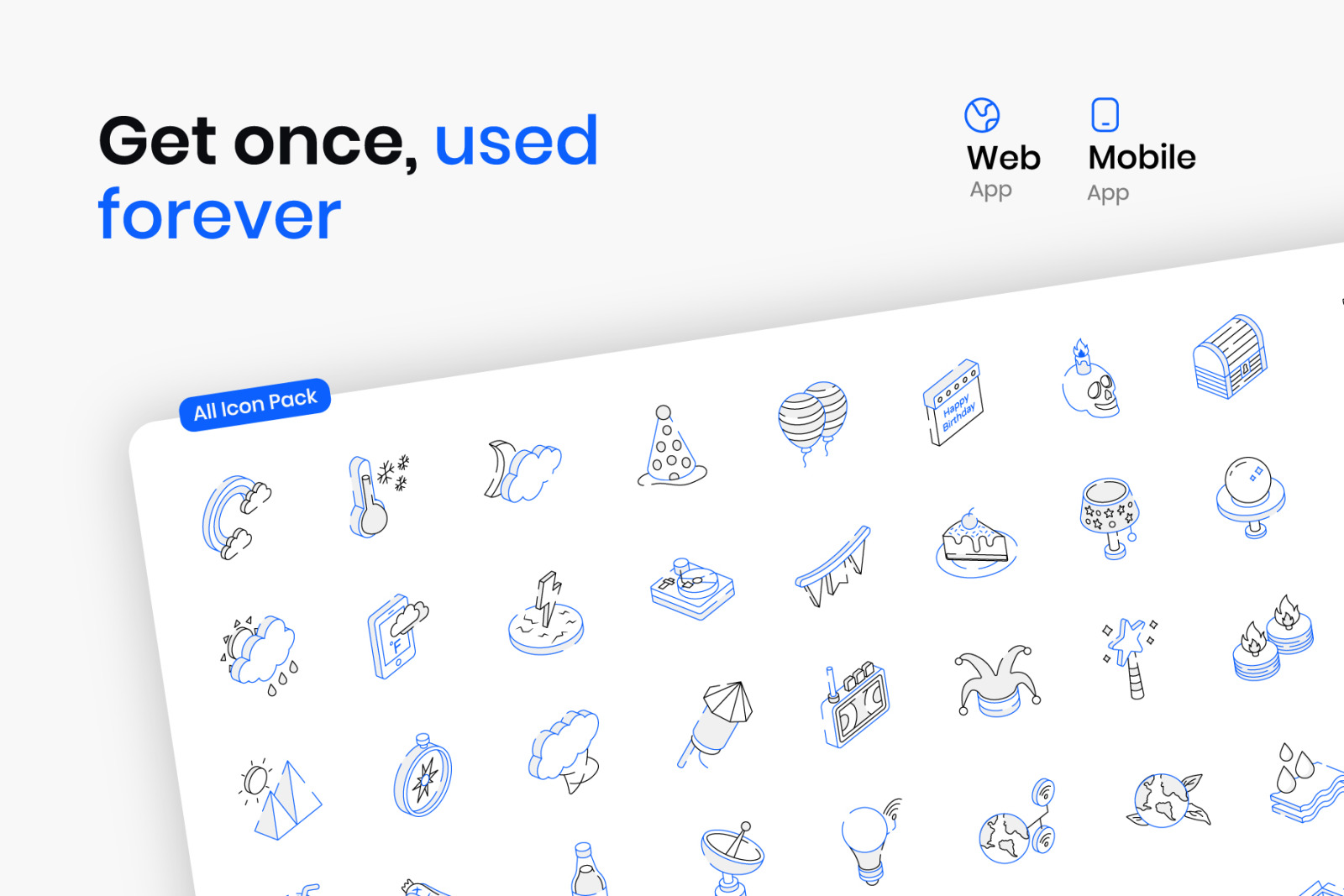 Isometric Outline Icons