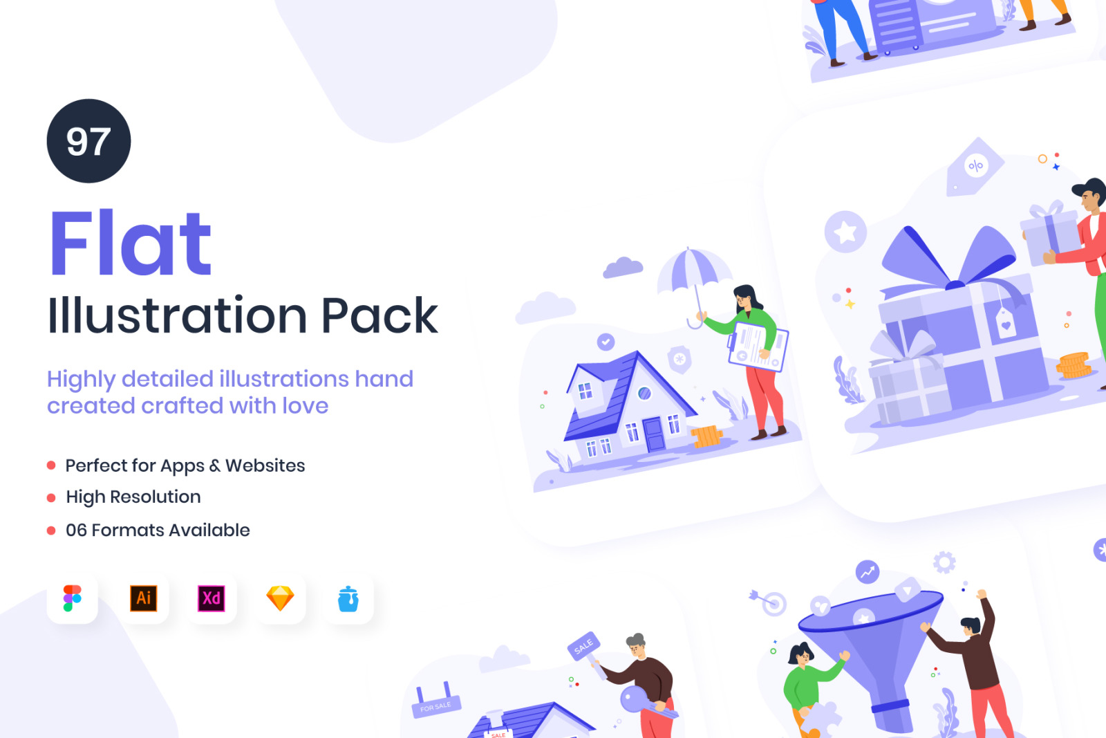 Flat Illustrations Pack