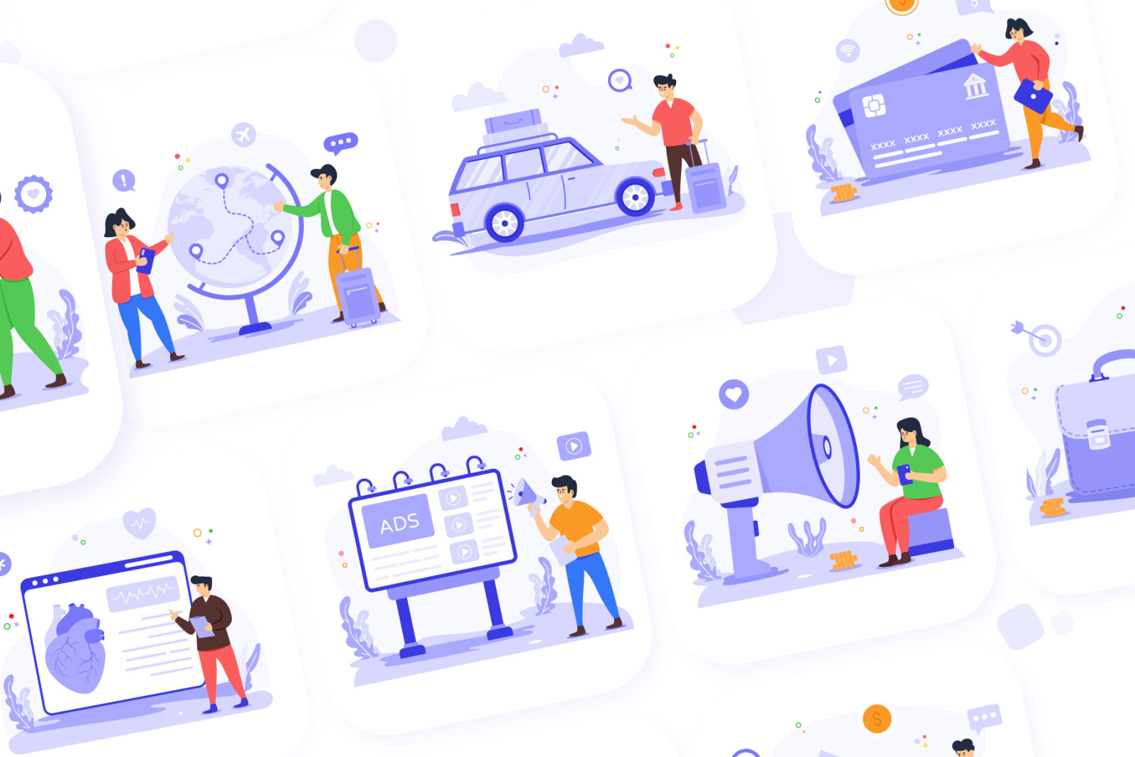 Flat Illustrations Pack