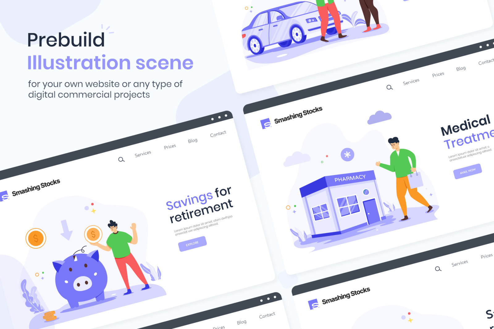 Flat Illustrations Pack