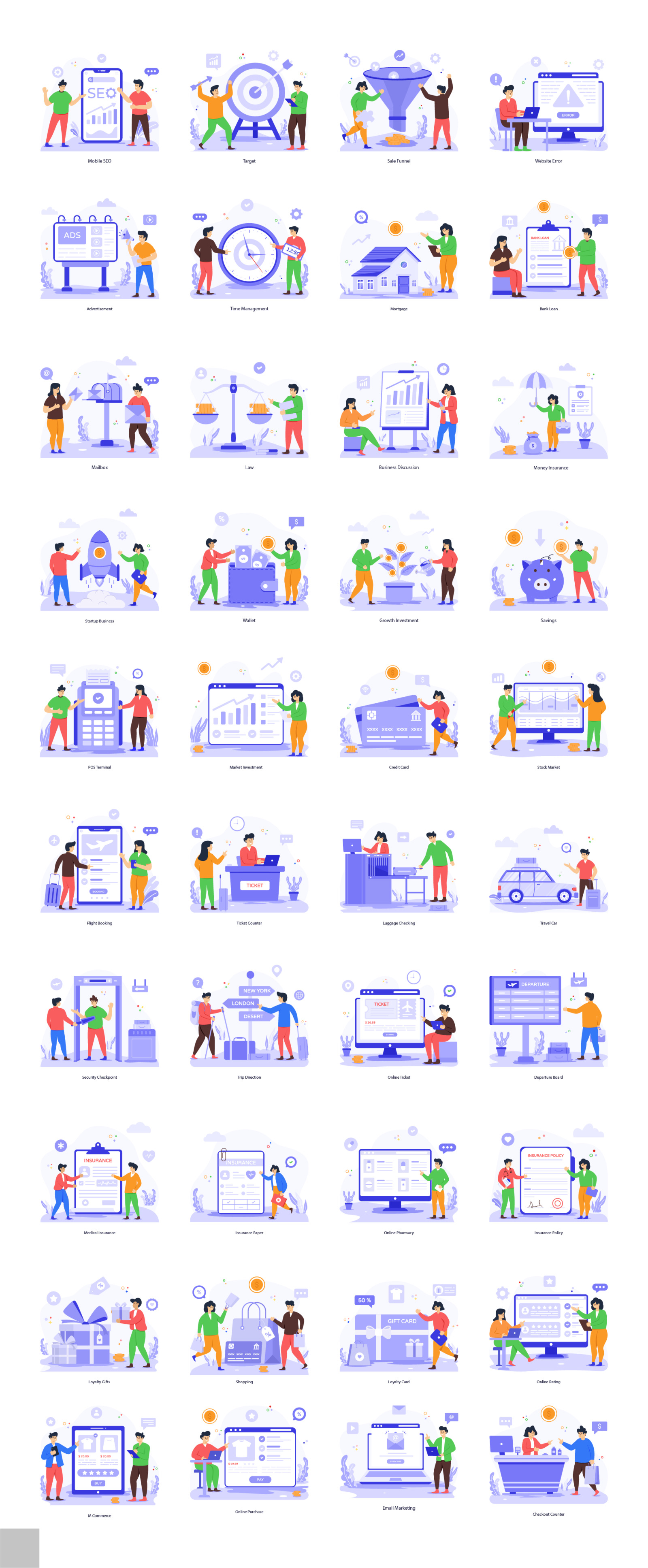 Flat Illustrations Pack