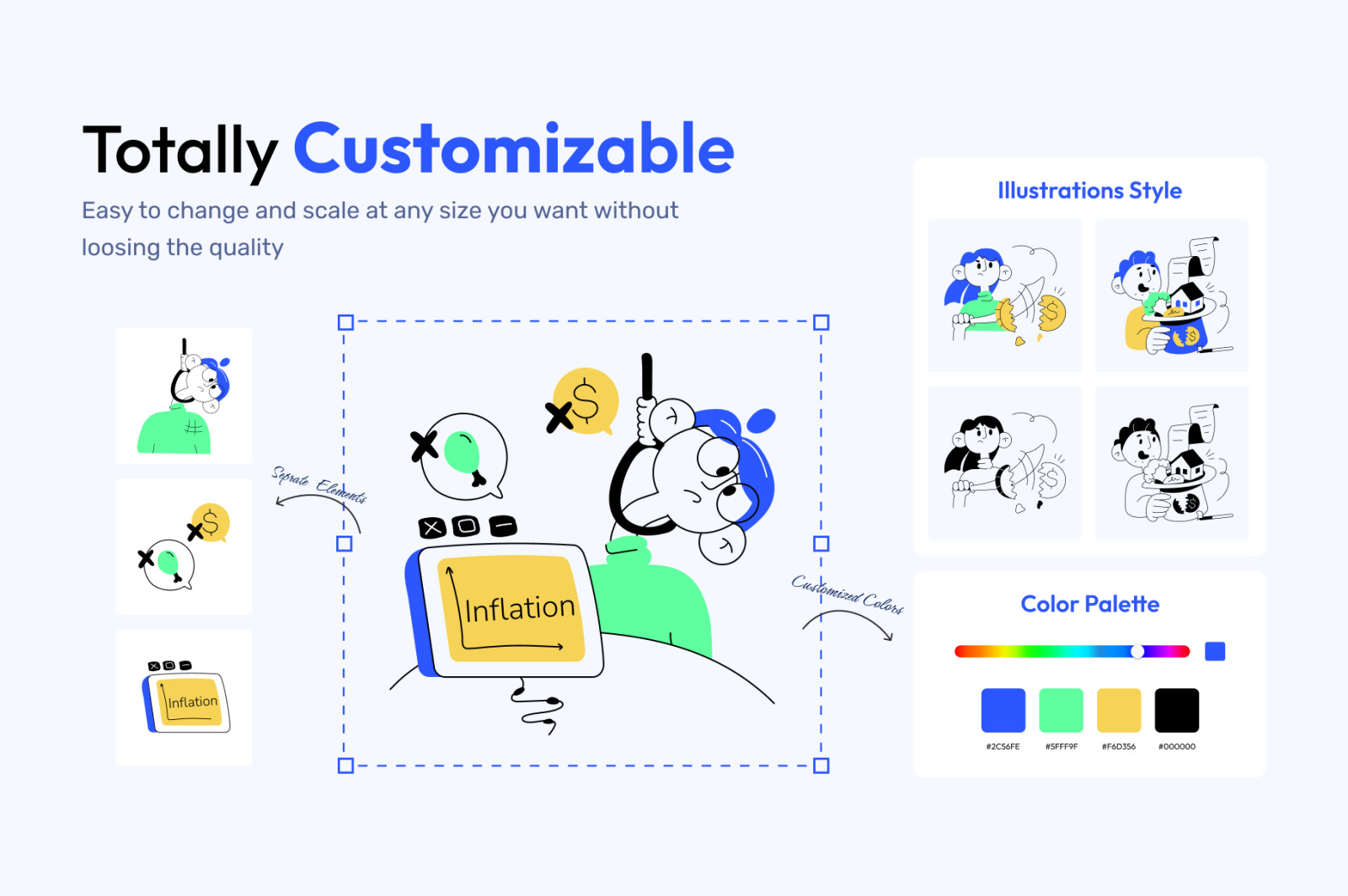 Animated Inflation Illustration Set