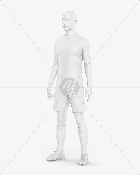 Soccer Kit w/ Mannequin Mockup - Half Side View