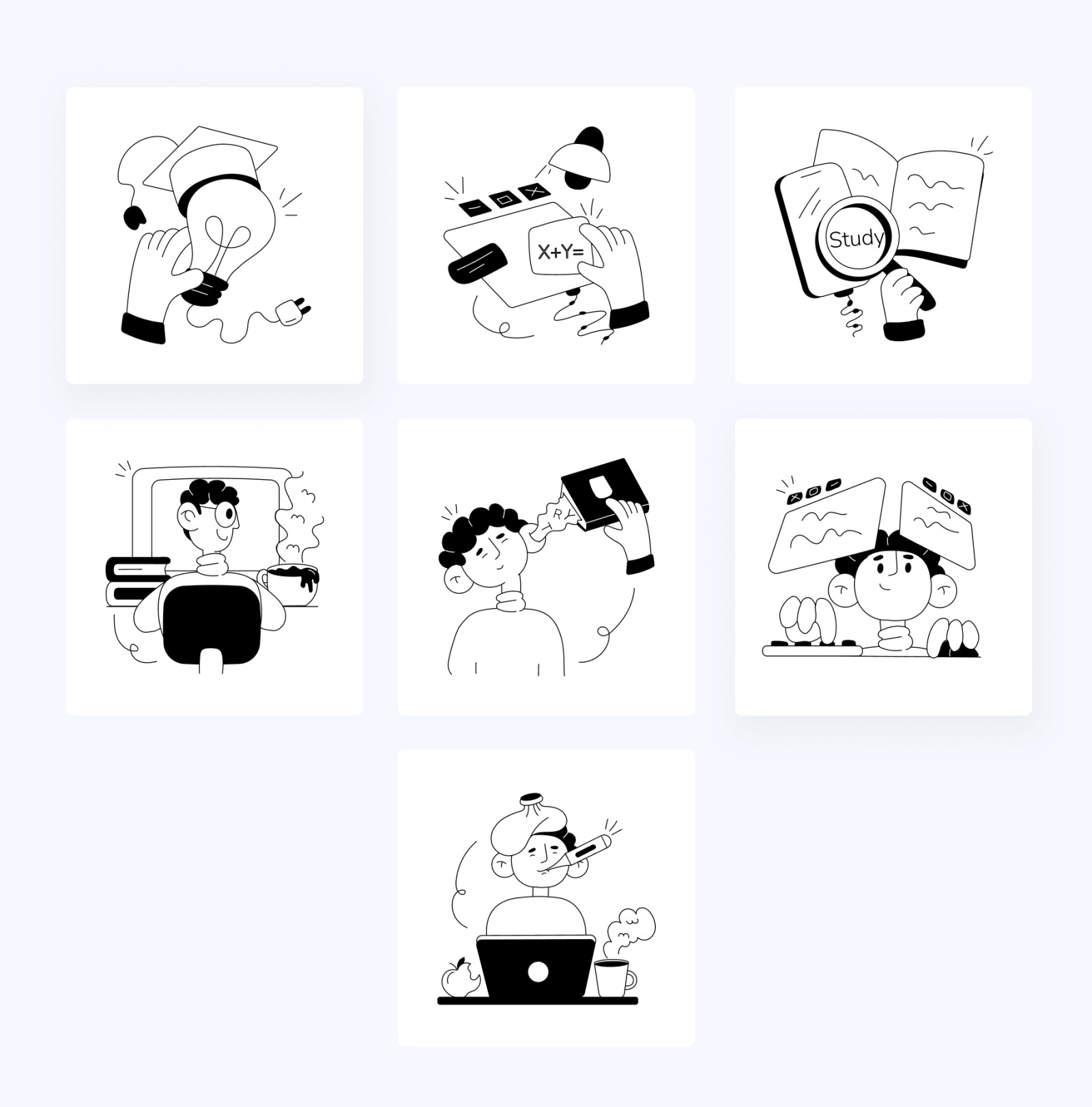Animated Education Illustration Set Animated Education Illustration Set