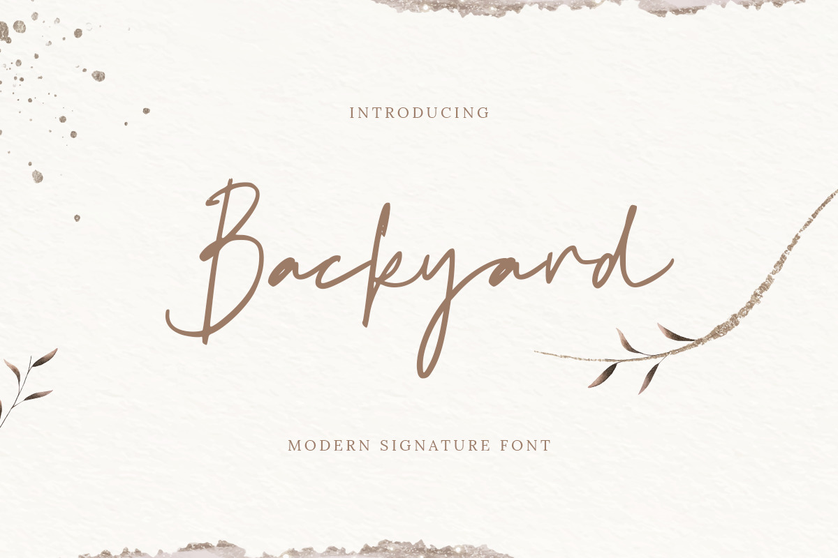 Backyard – Modern Signature Font Backyard – Modern Signature Font