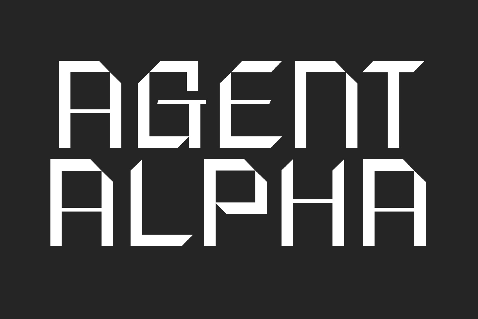 Agent Alpha - Minimal Typeface