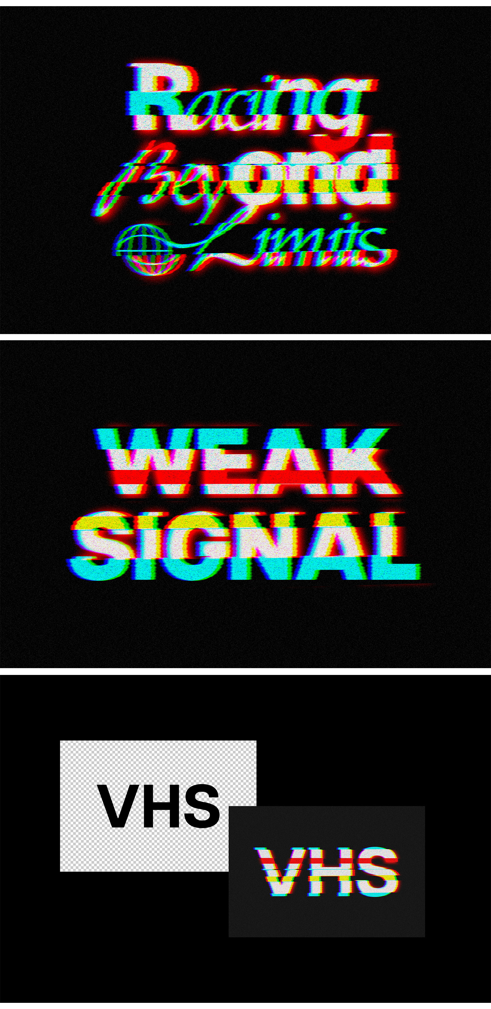 VHS Error Glitch Text Effect