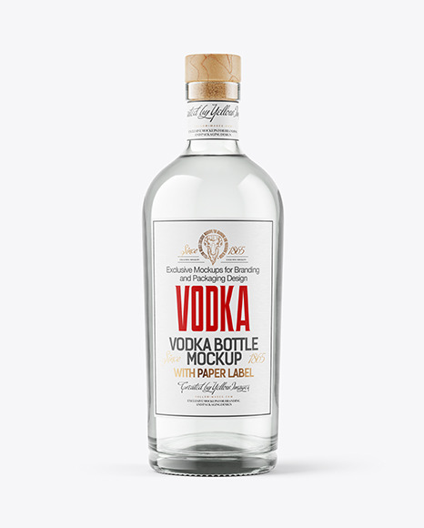 Glass Vodka Bottle Mockup