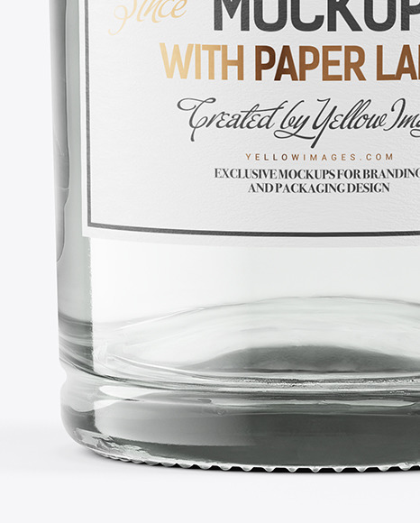 Glass Vodka Bottle Mockup