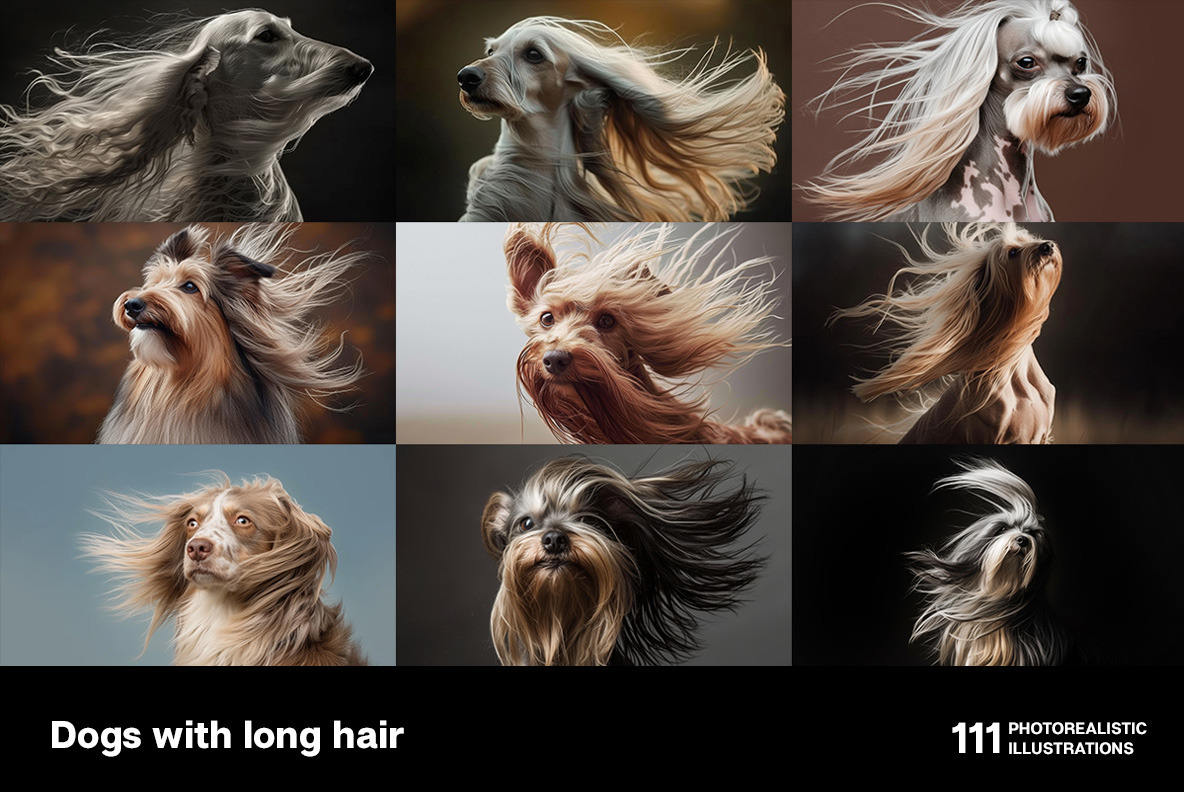 Dogs with long hair Dogs with long hair