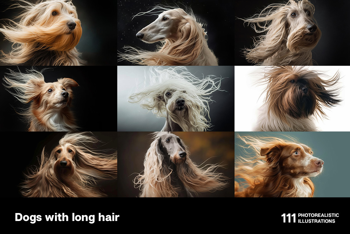 Dogs with long hair Dogs with long hair