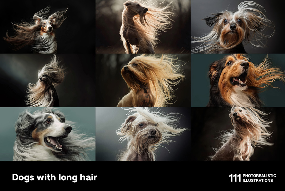Dogs with long hair Dogs with long hair