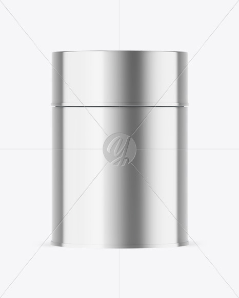 Metallic Tea Tin Can Mockup