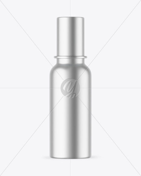 Matte Metallic Cosmetic Bottle Mockup