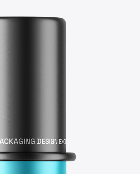 Matte Metallic Cosmetic Bottle Mockup