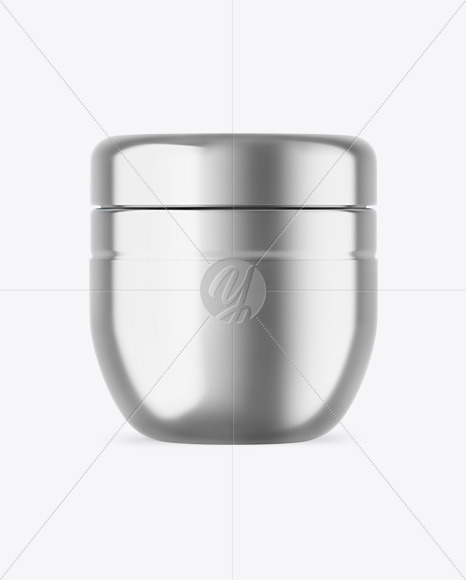 Metallic Insulated Food Jar Mockup