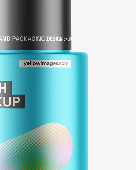 Matte Metallic Nail Polish Bottle Mockup