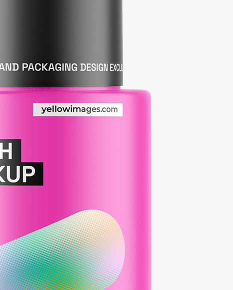 Matte Nail Polish Bottle Mockup