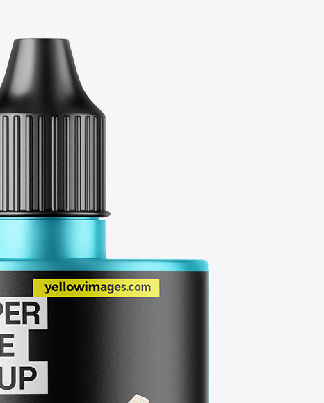 Matte Metallic Dropper Bottle Mockup