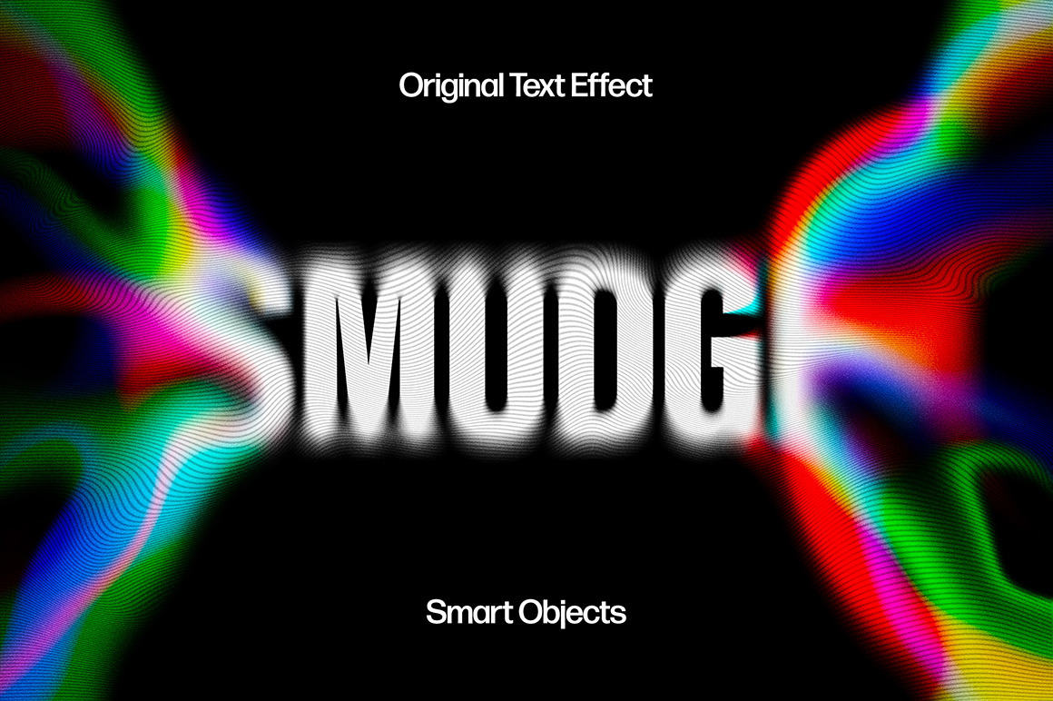 Smudged Melting Text Effect Smudged Melting Text Effect