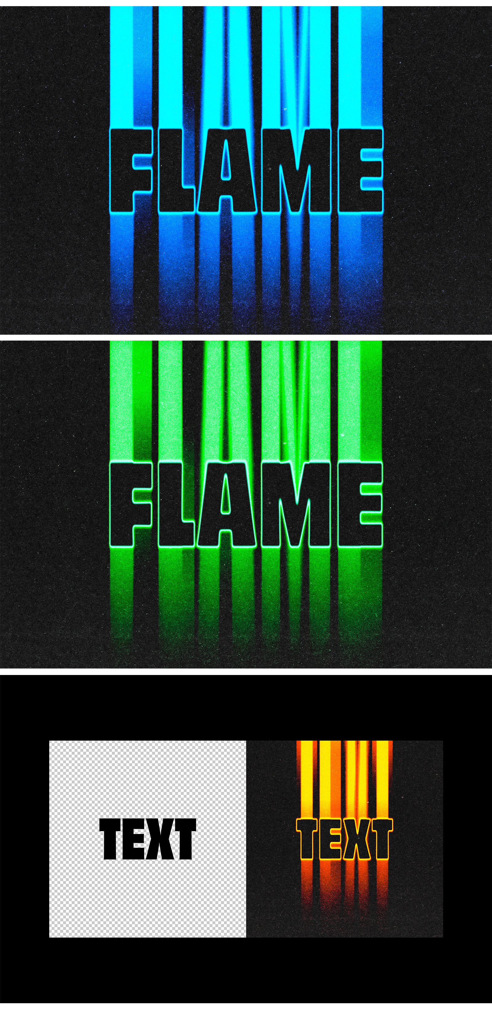 Flame Fading Text Effect