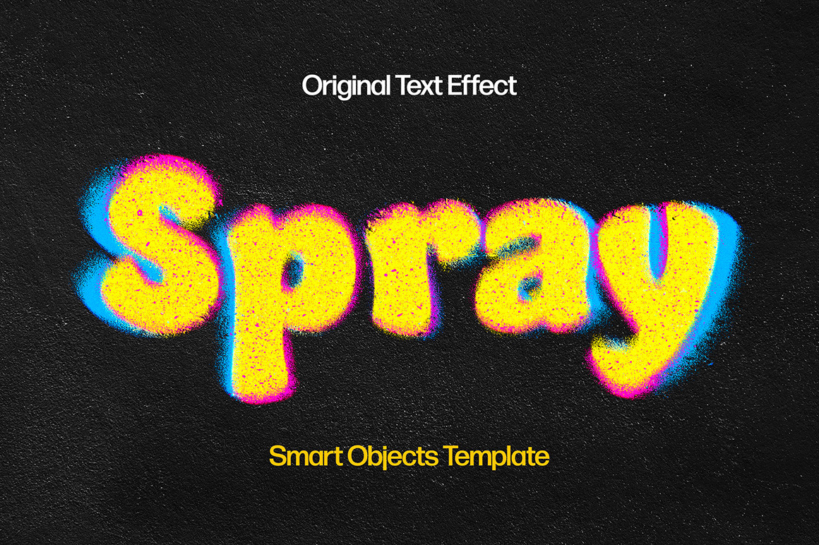 Color Spray Text Effect