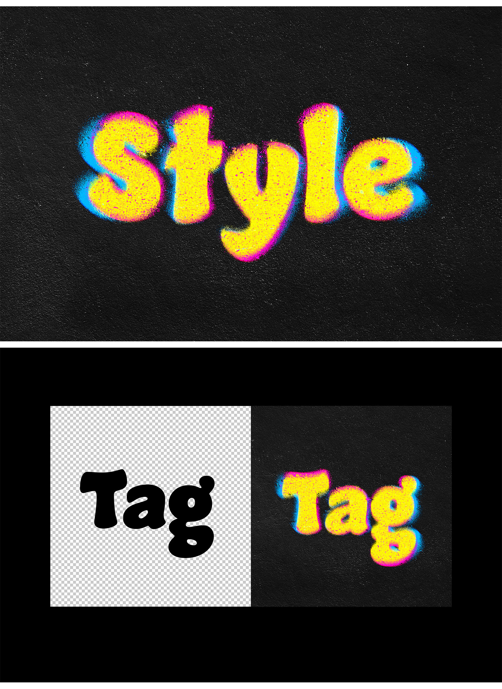 Color Spray Text Effect Color Spray Text Effect