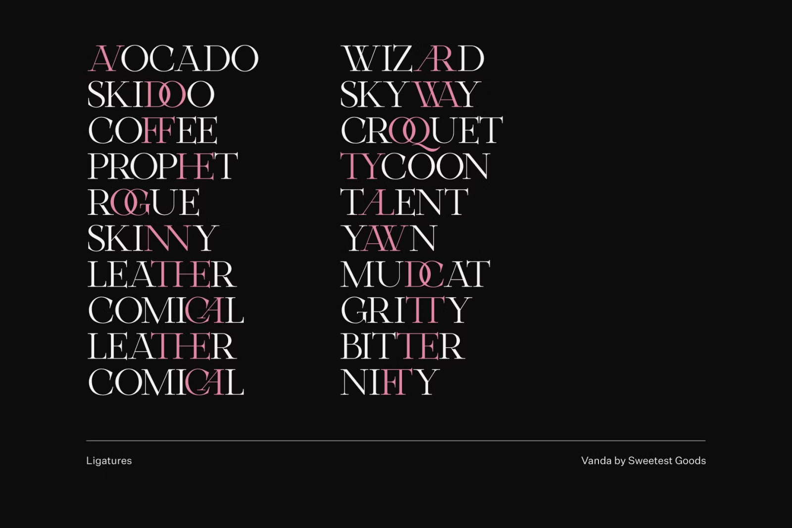 Vanda - Display Font Vanda - Display Font