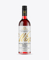 Clear Glass Red Wine Bottle Mockup