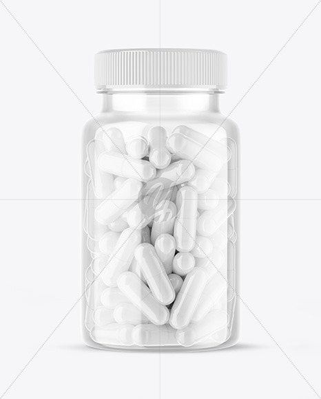 Clear Pills Bottle Mockup