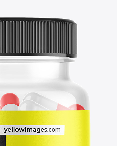 Clear Pills Bottle Mockup Clear Pills Bottle Mockup