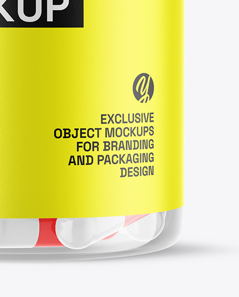 Clear Pills Bottle Mockup Clear Pills Bottle Mockup