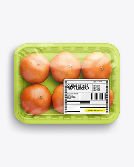 Tray With Clementines Mockup