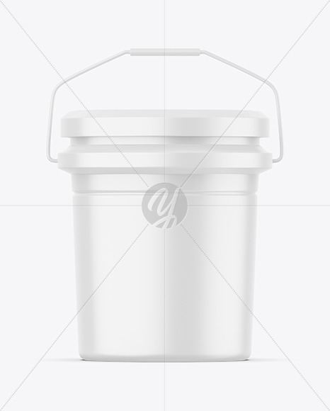 Matte Plastic Bucket Mockup