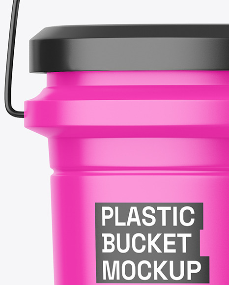 Matte Plastic Bucket Mockup