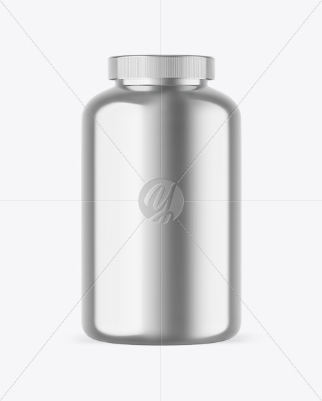 Metallic Protein Jar Mockup