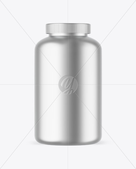 Matte Metallic Protein Jar Mockup