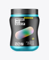 Matte Metallic Protein Jar Mockup