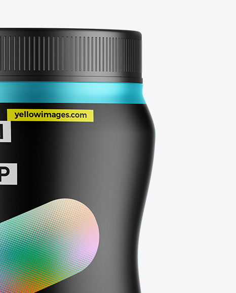 Matte Metallic Protein Jar Mockup