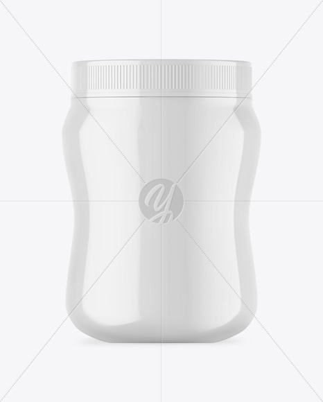 Glossy Protein Jar Mockup