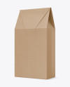 Kraft Box Mockup - Half Side View