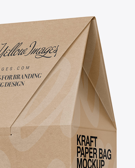 Kraft Box Mockup - Half Side View