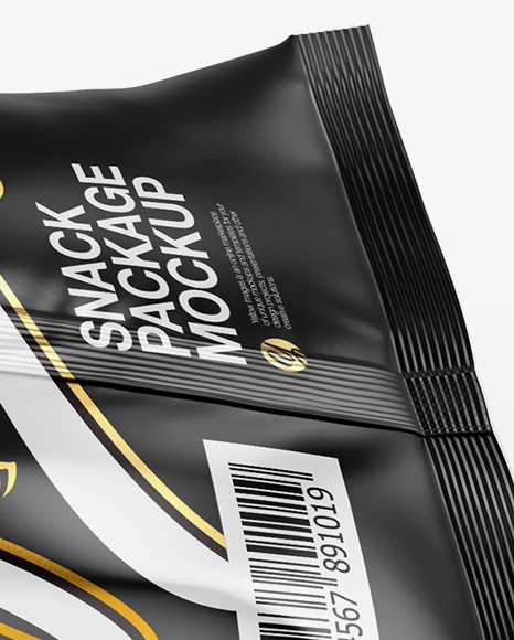 Two Matte Snack Packages Mockup Two Matte Snack Packages Mockup