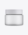 Frosted Glass Cosmetic Jar Mockup - Front View