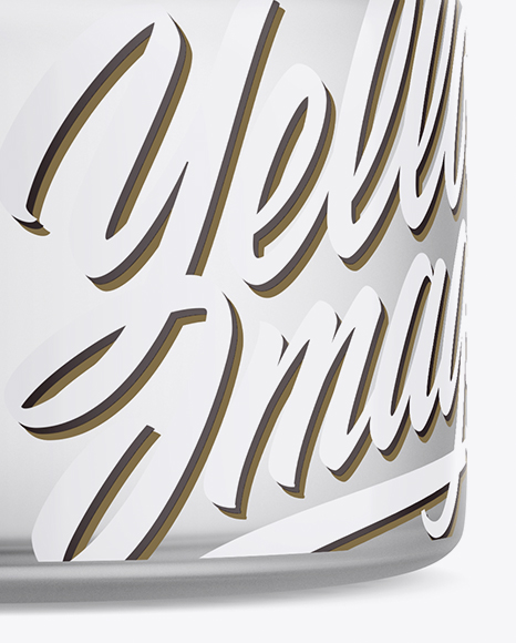 Frosted Glass Cosmetic Jar Mockup - Front View