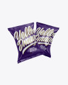 Two Glossy Snack Packages Mockup Two Glossy Snack Packages Mockup